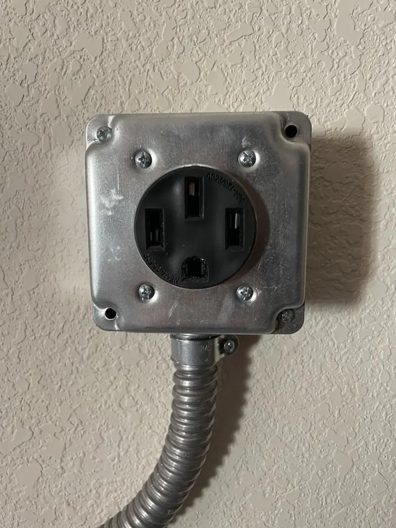 NEMA 14-50 outlet installed for Smart Home Electrical in Alva
